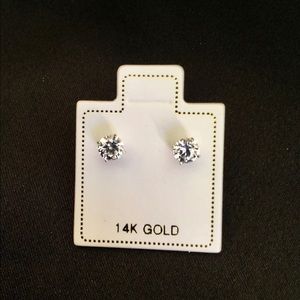 14k gold classic baby studs screw back